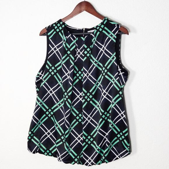 Liz Claiborne Women’s Top Sleeveless Plaid Colorful Careerwear Plus Size 1X - Picture 1 of 8